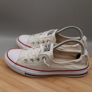 Converse Shoes Womens 8 Cream Chuck Taylor All Star Shoreline Slip On Canvas